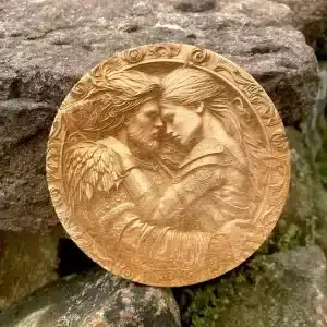 Ragnar and Lagertha Viking Wooden Coaster