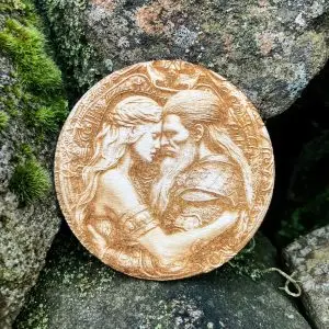 Viking Couple Fridge Magnet - Thank Freya it's Friday