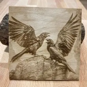 Odin's Ravens Huginn and Muninn Fridge Magnet - Thank Freya it's Friday