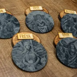 Set of 4 Viking Slate Coasters