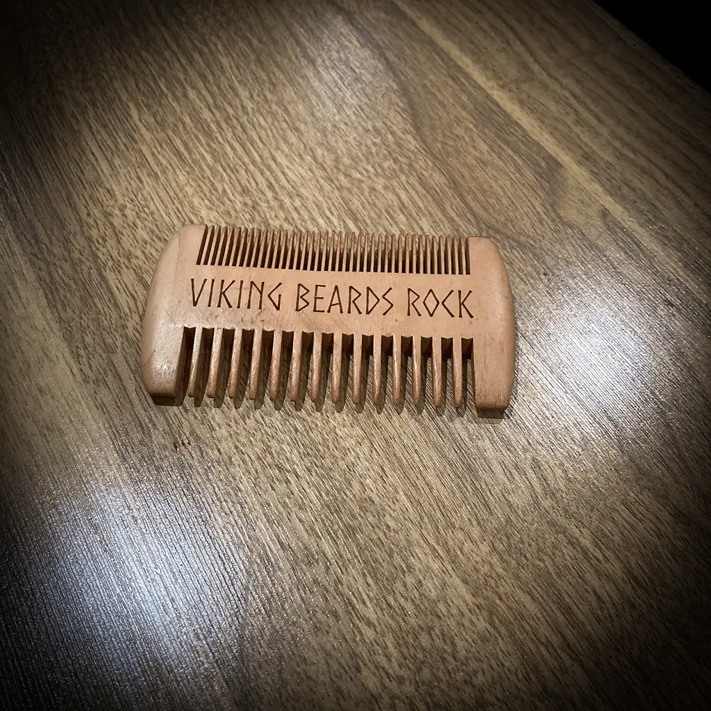 Engraved Viking Beard Comb Engraved Viking Beard Comb