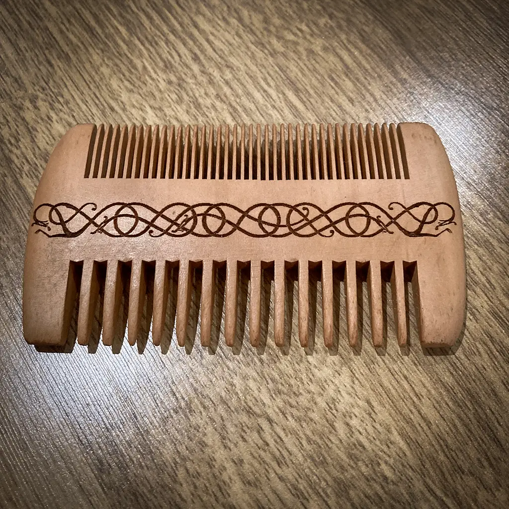 Engraved Viking Beard Comb