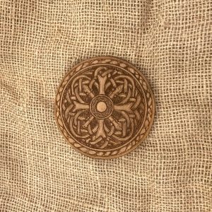 Celtic Cross Design Wooden Coaster