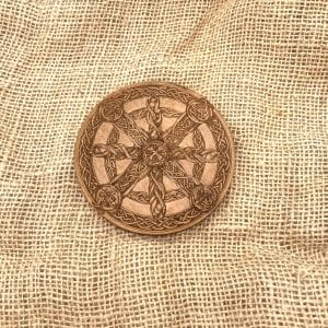 Celtic Cross Design Wooden Coaster