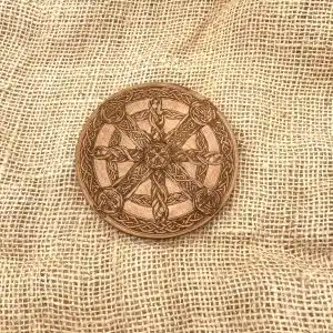 Celtic Cross Design Wooden Coaster