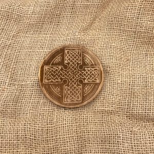 Celtic Cross Design Wooden Coaster