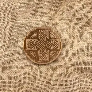 Celtic Cross Design Wooden Coaster