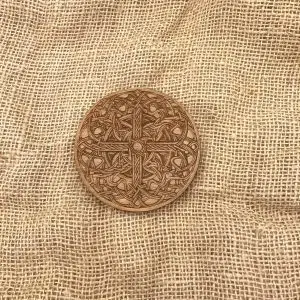 Celtic Cross Design Wooden Coaster