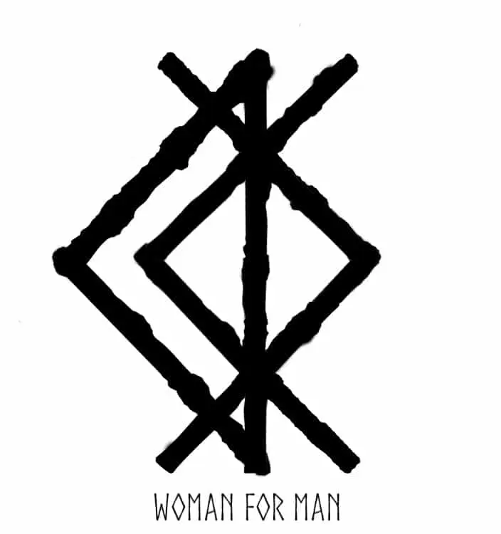 Woman for Man Rune with text